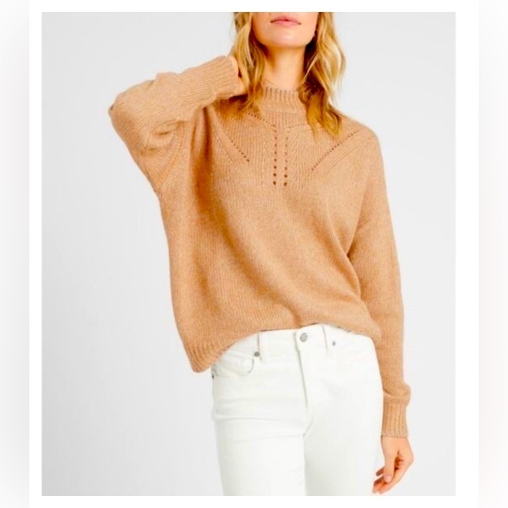 Banana Republic Chunky Marl Mock Neck Sweater with cutouts size medium